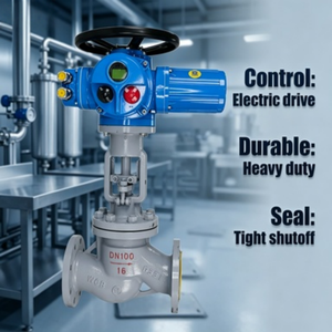 Actuador de Cierre para Agua a Alta Temperatura, Personalizable OEM, Conexión de Brida DN100 - Product Image 1
