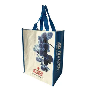 Reusable Waterproof Pp Woven Laminated Shopping Tote Bags With Custom Logos Custom Printing Laminated Pp Woven Shopping Bags