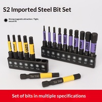 Set Obeng Impak Shank Hex Ekstensi, Obeng Listrik dengan Bit Phillips Torx Magnetik Tinggi dan Terkeras, 7/10 Buah, Ukuran 50mm/100mm