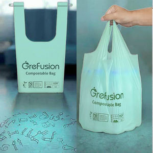 Bolsas de Basura 100% Biodegradables de PLA, Compostables, con Asas, Impresas con Serigrafía, para Uso Doméstico, Ecológicas - Product Image 3