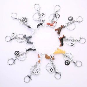 Porte-clés en métal promotionnels en gros, personnalisés avec impression émaillée, cadeau souvenir pour propriétaires d'animaux, avec motifs <span class=keywords><strong>Corgi</strong></span>, Caniche, <span class=keywords><strong>Berger</strong></span> <span class=keywords><strong>de</strong></span> Chine - Product Image 6