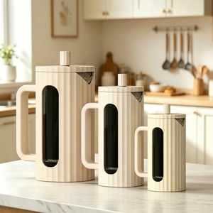 Cafetière à piston en acier inoxydable 304 de qualité supérieure, compatible induction, pour expresso et café italien, avec logo personnalisé pour la maison et le bureau - Product Image 1