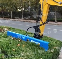 KINGER Taille-haie hydraulique pour plantes vertes Taille-haie pour mini pelleteuse