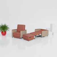 Chaise-lit médicale pliable pour hôpital, clinique, maison de retraite, chaise-lit pliable