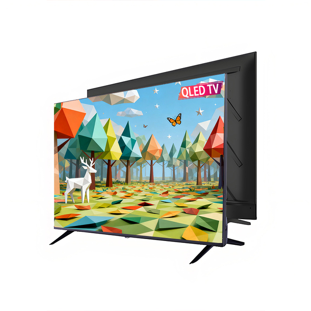 55 65 Inch Super Bright Mini LED QLED Panel HDTV 4K UHD Smart TV with Android DVBT2/ATSC Standards Portable Design