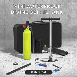 WATERHYTHM Equipo de Buceo Mini Impermeable de Aluminio con Tanque de 1L, Máscara y Bomba - Equipo de Buceo Ligero y Moderno para Todas las Estaciones y Edades - Product Image 2