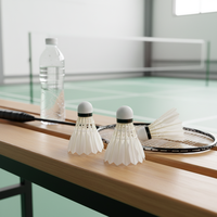 Badminton léger, personnalisé, durable, entraînement, classe, balle en plumes de canard, tête en plastique mousse, 12 pièces, badminton amateur