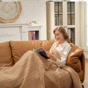 מחמם חשמלי נייד שמיכת ערימה לזרוק, חום הכתף רכה חם, מכונת כביסה - Product Image 4