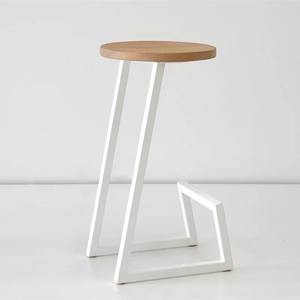 Креативный барный стул в скандинавском стиле, легкий люкс, кованое железо, кожаная обивка, высокое сиденье, для отеля, столовой, спальни - Product Image 4