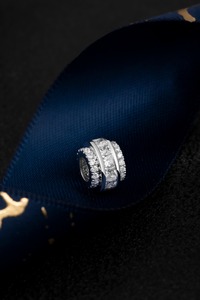 Classic 14K <b>Solid</b> White <b>Gold</b> 0.63ct Round Brilliant Lab Grown Diamond Choker Necklace | Round Brilliant Cut Lab Created Diamond - Product Image 4