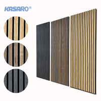 Panneaux muraux en bois à lattes Akupanel en chêne personnalisés KASARO, 600 x 600, panneaux de plafond, décoration murale, panneaux muraux acoustiques en MDF, akupanel