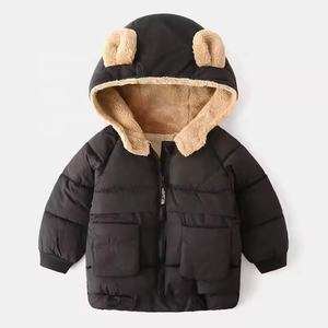 Veste pour enfants-Manteau d'hiver épais et chaud pour garçons et filles avec caractéristique imperméable, veste en duvet à oreilles d'ours de dessin animé à capuche d'automne - Product Image 2