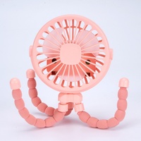 Ventilateur portable multifonctionnel pour poussette, mini ventilateur portable à chargement USB, support pieuvre, style variable avec
