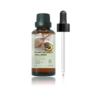 Olio da massaggio completo da 50ml con estratti vegetali naturali olio essenziale puro per la pelle secca olio Base per il corpo secco