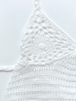 Robe longue moulante en maille et mousseline, style vacances à la plage, dos nu, texture ajourée, sexy, coupe ajustée pour femme, idéale comme cache-maillot de bain