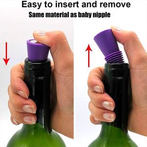 Silicone Reusable <b>Wine</b> Stoppers Decorative for Champagne Saver <b>Wine</b> Sealer Caps Beverage Preserver for Parties and Events - Product Image 3