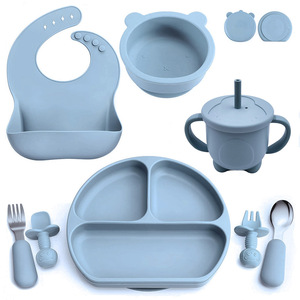 Ensemble de couverts en silicone de qualité alimentaire pour bébé, sans BPA, doux, rectangulaires, pour l'autonomie alimentaire, écologiques, de qualité supérieure, vente en gros personnalisée - Product Image 3