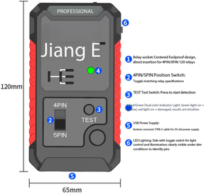 Testeur <span class=keywords><strong>de</strong></span> relais automobile alimenté par batterie au lithium Type-C, outil <span class=keywords><strong>de</strong></span> réparation automobile sûr et portable, détecteur <span class=keywords><strong>de</strong></span> fuite <span class=keywords><strong>de</strong></span> fumée directe - Product Image 4