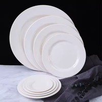 Prix de gros Assiettes et vaisselle en céramique blanche pour restaurant hôtel Vaisselle pour usage quotidien
