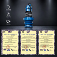 Bomba Sumergible Vertical de Flujo Axial, Bomba de Hélice de Gran Caudal para Descarga de Agua Industrial y Aguas Residuales