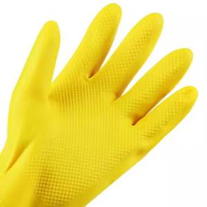 Anti-Slip Cleaning Gloves with Textured Grip Eco-Friendly Rubber Household Gloves for Dishes Kitchen Bathroom & Garden Work