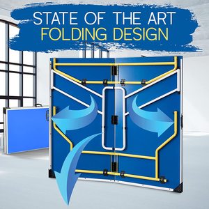 Mesa de Tenis de Mesa Profesional para Interiores IUNNDS con Tablero de MDF de 12mm/15mm de Grosor, Producto Duradero y Resistente, Mesa de Tenis para Niños - Product Image 6