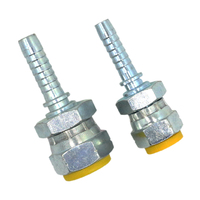 Raccord de tuyau hydraulique en acier au carbone, BSP femelle, joint conique à 60 degrés, plaqué zinc, haute pression