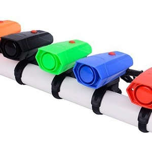 Yueli <b>Bicycle</b> Horn Bell Battery Powered Loud Sound Plastic Cycling Equipment With <b>Lights</b> Black Color - Product Image 1