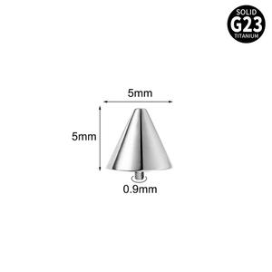 Clover mode perhiasan F136 G23 Titanium penggantian Rccessories berulir Spike untuk bibir kancing Labret anting perhiasan tindik - Product Image 3