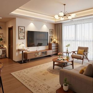 Luxury Modern Hanging <b>TV</b> Cabinet with Whole House Customization Contemporary Design for Living Room Home Furniture - Product Image 4