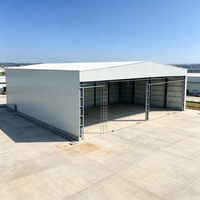 Hangar d'avion préfabriqué à grande portée en structure métallique, assemblage rapide, protection incendie, construction durable, résistant à l'usure