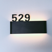 Numéros de sol en Aluminium Led et 3D pour maison en métal, Plaques d'adresse rétroéclairée