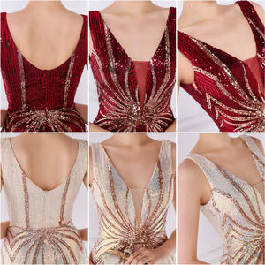 Vestidos de lentejuelas bordados para mujer vestidos largos sin mangas elegantes para mujer vestidos de Graduación - Product Image 5