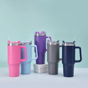 Usa Warehouse <strong>Simply</strong> <strong>Modern</strong> Double Wall Portable Cup 40oz Stainless Steel Sublimation <strong>Tumbler</strong> with Handle and Straw - Product Image 2