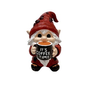 Coffee Time Dwarf Statue Resin <b>Desk</b> Ornament Cute Figure Home Office Decoration Single Piece - Product Image 5