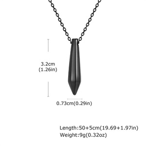 Gold-Plated Stainless Steel Bullet Head Pendant <b>Necklace</b> Claw Inlay Geometric Link Chain <b>for</b> Women <b>Men</b> <b>for</b> Christian - Product Image 4