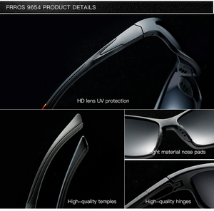 DUBERY 2026 Unisex <strong>Sport</strong> <strong>Sunglasses</strong> Custom Logo Transparent <strong>Metal</strong> Frames <strong>Polarized</strong> PC Lenses Discoloration Resistance <strong>Sunglasses</strong> - Product Image 6