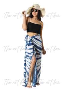 Personalizar Tie-Dye Print Toalla de playa Bikini Wraps Precio al por mayor Mujeres Traje de baño Coverups Pareo Moda Hawaiian Lavalava Sarongs - Product Image 5