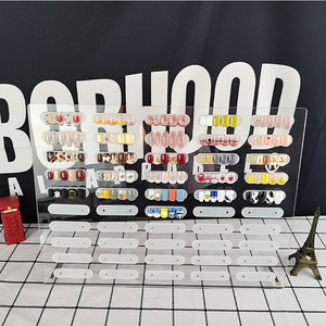 Móng tay nghệ thuật Acrylic bảng hiển thị từ tính với dải nam châm Báo Chí trên móng tay Gel đánh bóng hiển thị đứng móng tay màu sắc biểu đồ - Product Image 2