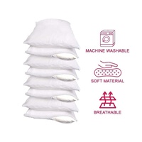 Housse de coussin imperméable 100% coton blanc avec fermeture éclair, taie d'oreiller en satin