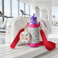 CONTATTO 500ml Luxus-Geschenkflasche mit 5D-Prägung und Goldfolie, 304 Edelstahl-Vakuum-Wasserflasche, Neujahrs-Andenken