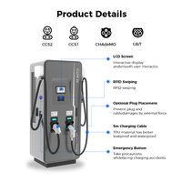 Estación de Carga Rápida Comercial de 160 Kw CC para Vehículos Eléctricos, Ocpp 1.6, RFID, Pago por QR, Software de Facturación por Aplicación, Plug and Play, CE, 380V, 3 Fases