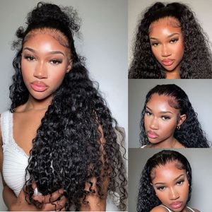 Peluca frontal 13x6 de ondas de agua, castaño chocolate, sin pegamento, transparente, para gorra, textura afro rizada, estilo liso, cabello <span class=keywords><strong>humano</strong></span> virgen. - Product Image 2