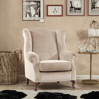 Fauteuil Chesterfield de luxe, moderne, en tissu, rembourré, une place, avec rembourrage en éponge, pieds en métal, meubles de salon