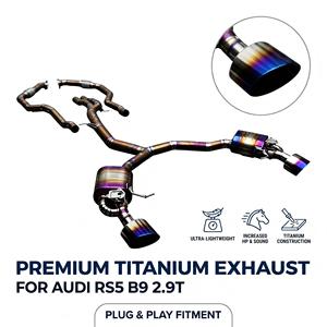 Système d'échappement sport Vortex Throaty Sound en titane doré avec collecteur avant pour Audi RS5 B9 Coupé – Kit anti-drone amélioré - Product Image 1