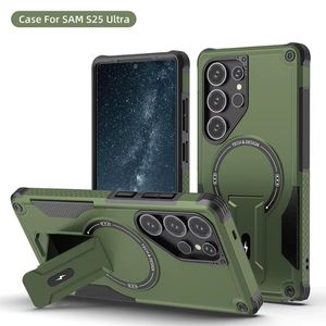 Venta a granel Heavy Duty Rugged <span class=keywords><strong>2</strong></span>-en-1 Magnetic Mobile Phone Case Cover para iPhone 16 Pro Max Luxury Stand Phone Grip Incluido - Product Image 4