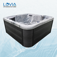 Bak Mandi Air Panas 5 Orang Terlaris Grosir Deluxe Besar 2 Kursi Santai Jacuzzier Balboa Hydro Spa Tub dengan Ozonator