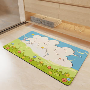 พรมเช็ดเท้าลายเทพนิยายรูปทรงสี่เหลี่ยมผืนผ้ากันลื่น พรมปูพื้นโฟมพิมพ์ลาย สำหรับห้องนั่งเล่น ห้องนอน ระเบียง และใช้สำหรับสัตว์เลี้ยง - Product Image 2