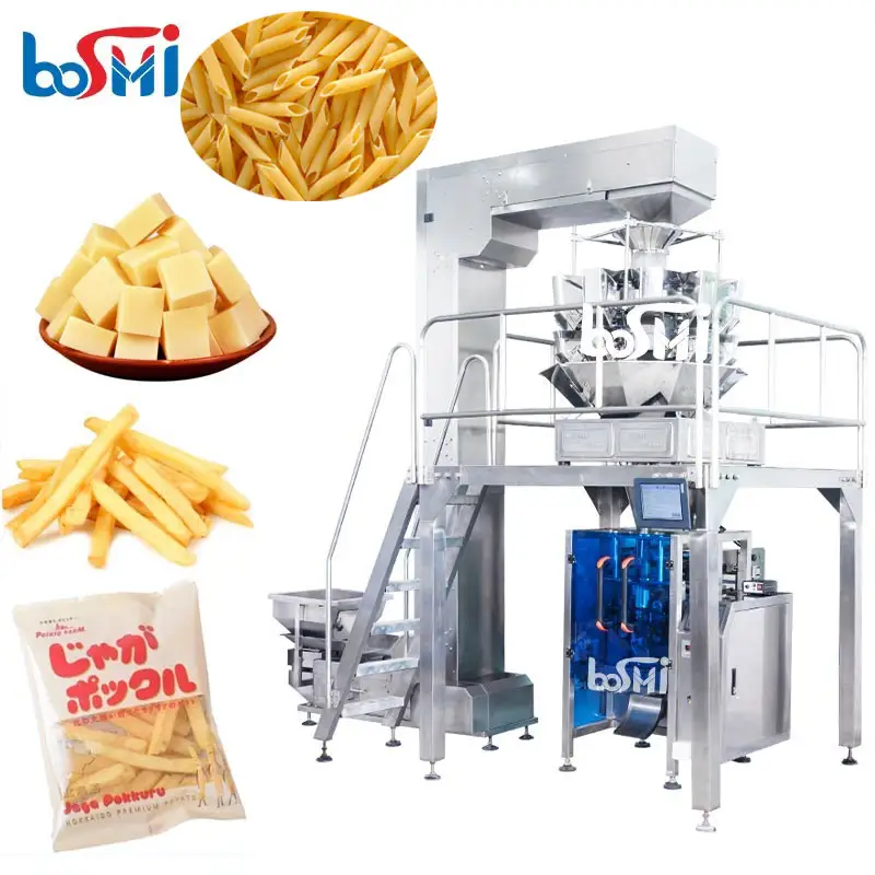 Máquina de embalagem automática de macarrão e macarrão de queijo vffs, comida de cachorro e gato, lanche, goma, batatas fritas, batatas fritas, máquina de embalagem