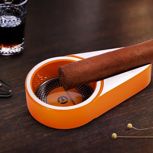 Grosir kustom bentuk persegi keramik anti-selip asbak Diameter besar Slot ganda desain klasik untuk Hotel kantor penggunaan rumah - Product Image 5